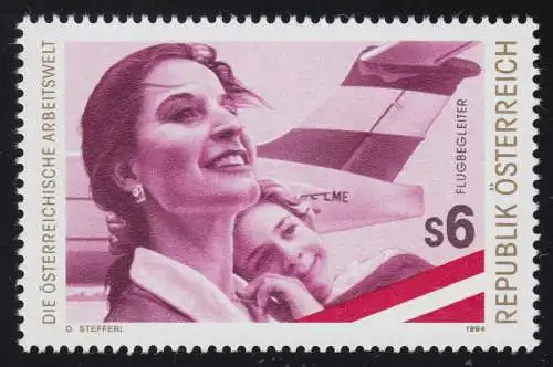 2142 Travail de l'Est, membre d'équipage de cabine, Heck MD-83, 6 S, frais de port **