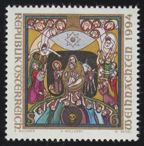 2144 Noël: Nativité du Christ, Reliekikone c.v. Willenek, 6 S post-fraîchissement **