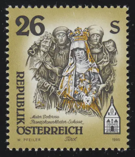 2170 Marque libre: Oeuvres d'art en stylos et monastères, Mater Dolorosa, 26 S **