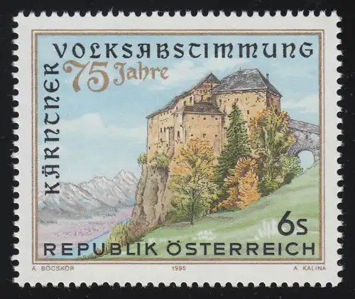 2172 Kärntner Volksregel, Schloss Hollenburg, 6 p., frais de port **