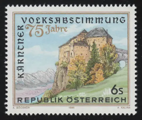 2172 Kärntner Volksregel, Schloss Hollenburg, 6 p., frais de port **
