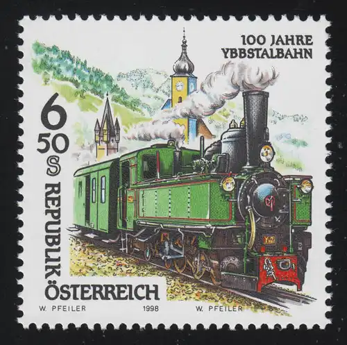 2255 Eisenbahnen Ybbstalbahn Dampflok Reihe Yv , Waldhofen a.d.Ybbs, 6.50 S **