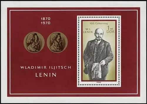 Block 31 Lenin 1970, postfrisch
