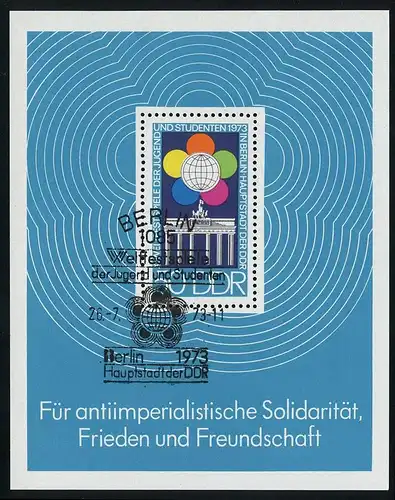 Block 38 Festival mondial 1973, ESSt Berlin 26.7.1973