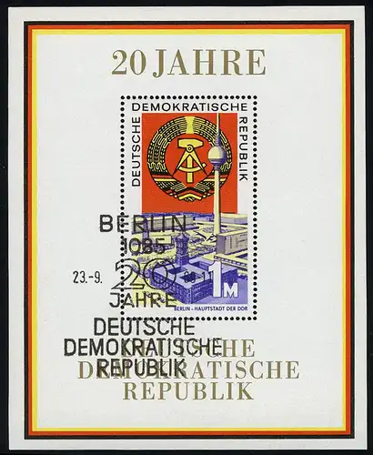 Block 28 20 Jahre DDR Berlin 1969, ESSt Berlin