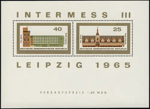 Block 24 INTERMESS III 40+25 Pf. postfrisch