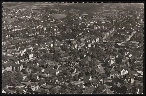 Landpost 22b Neschen über LINZ (RHEIN) 22.4.64 auf AK Gevelsberg/Westfalen