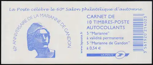 Carnets de marques 3895IBc+4167 Marianne Lamouche et Gandon, ** frais de port