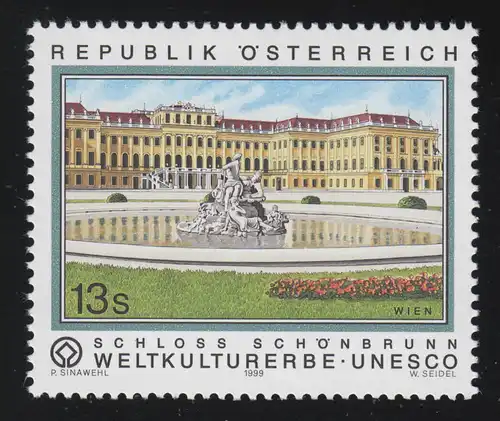 2277 Patrimoine mondial de l'UNESCO: Château de Schönbrunn, Vienne, 13 p., frais de port **