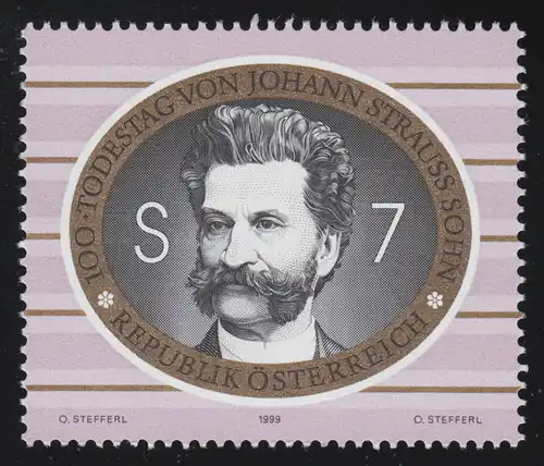 2285 100. Todestag, Johann Strauß Sohn, Komponist, 7 S, postfrisch **