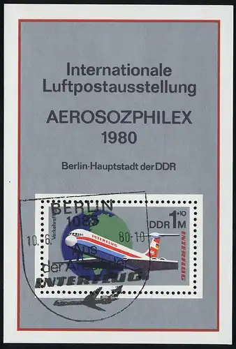 Block 59 AEROSOZPHILEX 1980, ESSt Berlin