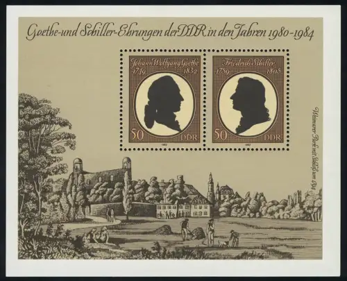 Block 66 Goethe und Schiller 1982, postfrisch