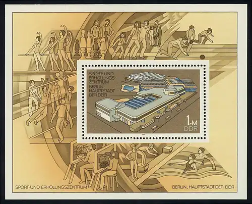Block 64 Sport- und Erholungszentrum 1981, postfrisch