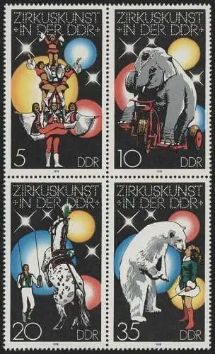 2364-2367 Art de cirque 1978, bloc quadruple, frais de port