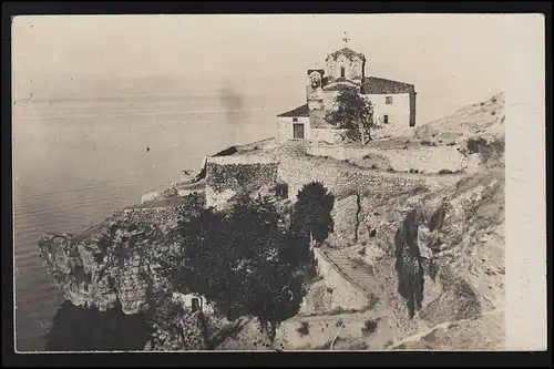 Feldpost Kaiserlich Deutsche Feldpost 230 - 25.3.18 AK Balkan Kirche auf Klippe