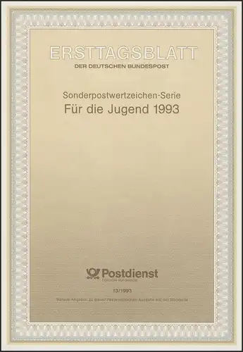 ETB 13/1993 Jeunesse Bock alpin Hirsch- Sandlauf- Maikcäfer