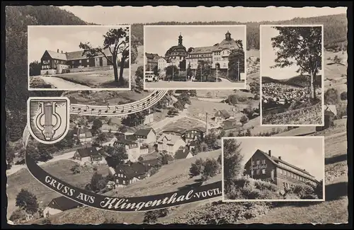 Landpost Mühlleithen (Vogtland) auf AK Klingenthal SSt Musikstadt 24.7.1959