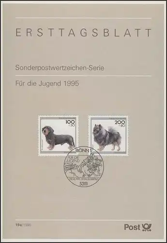 ETB 19/1995 und ETB 19a/1995- Jugend: Hunde Rauhhaardackel Münsterländer