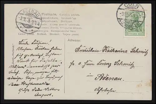 Tissu 3 Delfter gars Hollandais tube, sifflet fumer CÖLN / ADENAU 3.11.05