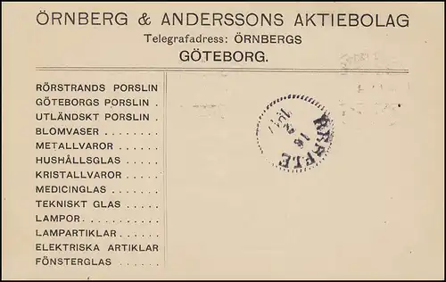 Carte postale P 32 BREVKORT 5 Öre Date d'impression 716, GÖTEBORG 14.2.17 selon RESELE 16.2.