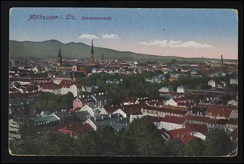 Foto AK Nr. 28102 MÜLHAUSEN Mulhouse, Landsturm Batl. Dillingen 3. Komp. um 1916