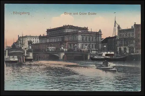 AK 2854 GVA Wroclaw, Börse et GRüne BRETE sur la Pregel, KÖNIGSBERG 20.10.15
