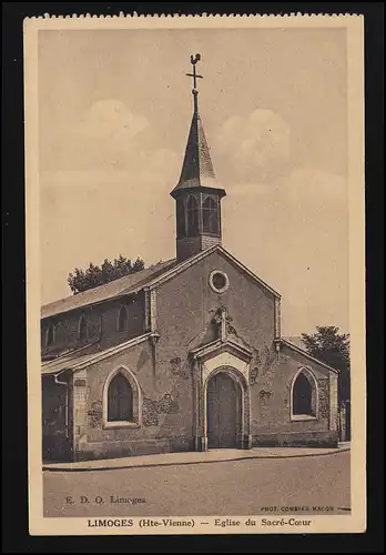 Foto AK France Eglise du Sacré-Coeur LIMOGES, Photo C. Machon, Feldpost 4.6.1940