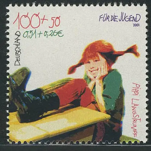 2191 Pippi Langstrumpf - 10 Einzelmarken, alle postfrisch **