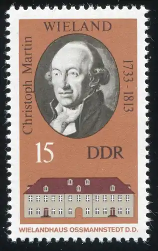 1857 Wieland mit PLF C von CHRISTOPH unten unterbrochen, Feld 23, **