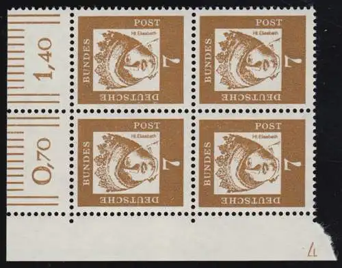 348y DZ St. Elisabeth 7 Pf en tant que Vbl. d'angle o.l. avec le signe d ' imprimante 4 ci-dessous, **