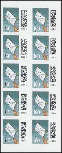 FB 116b Monde des lettres: Dragons-lettres 160 C., feuille 10x3654,  **