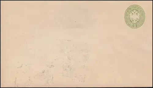 Autriche couverture 32 aigle double 3 croiseur 1865, Wz.1, non utilisé, tacheté