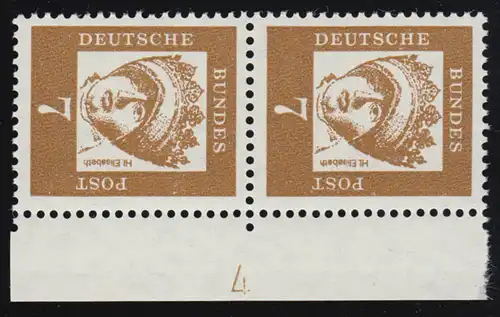 348y DZ St. Elisabeth 7 Pf en paire à droite avec signe d'imprimante 4, **
