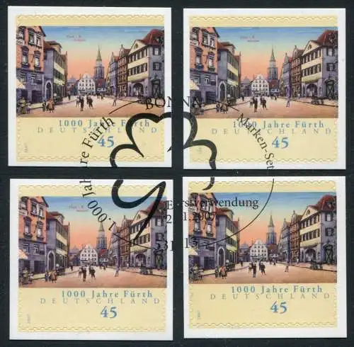 2584 Fürth WEELENDE sur une nouvelle feuille: ensemble avec les 4 Eck-EV-O Bonn