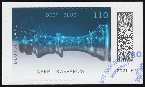 3641 Échecs - Deep Blue bat Kasparov, sk sur une feuille neutre, EV-O Bonn