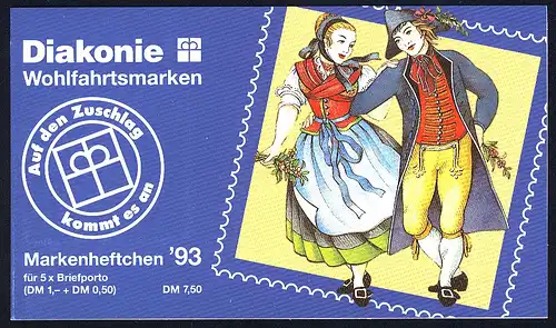 Diaconie/Belhung 1993 100 Pf. Oberndorf, 5x1699, post-freeich