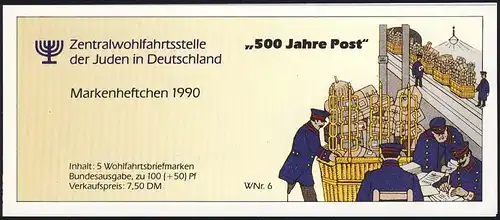 ZWStJ/Wofa 1990 Histoire & colis Bureau de poste 100 Pf, 5x1476, frais de port