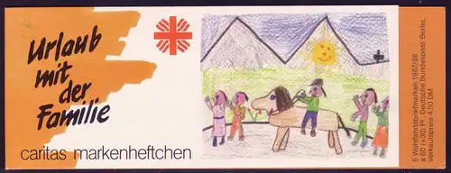 Caritas/Wofa 1987 Familien-Urlaub 60 Pf. 5x790, **