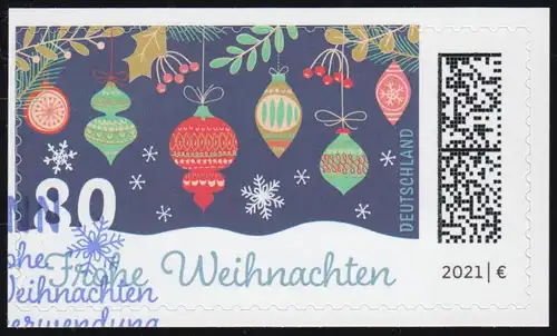 3643 Joyeux Noël 2021, autocollant sur film neutre, EV-O Bonn