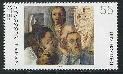 2432 Gemälde Felix Nussbaum, Set zu 10 Briefmarken, alle ** postfrisch