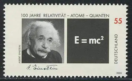2475 Einstein Relativitätstheorie, 10 Einzelmarken, alle postfrisch **