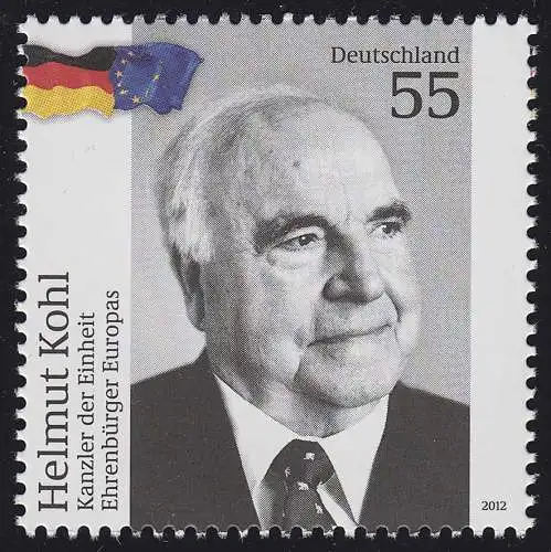 2960 politicien Helmut Kohl, set de 10 timbres, tous ** frais de poste