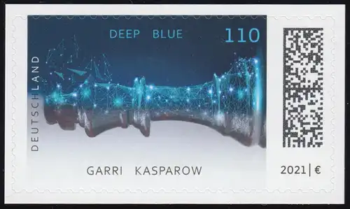3641 Échecs - Deep Blue bat Kasparov, sk sur une feuille neutre, **