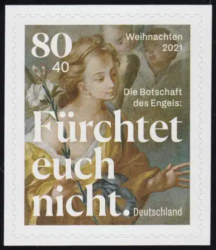 3642 Noël 2021 - Ange de l'Annonciation, sk sur feuille neutre, **