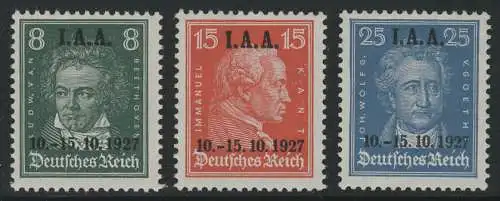 407-409 IAA Berlin 1927 - Satz 3 Werte komplett, postfrisch **