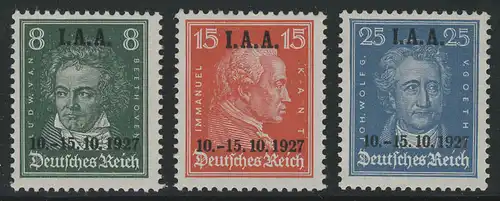 407-409 IAA Berlin 1927 - Satz ** postfrisch