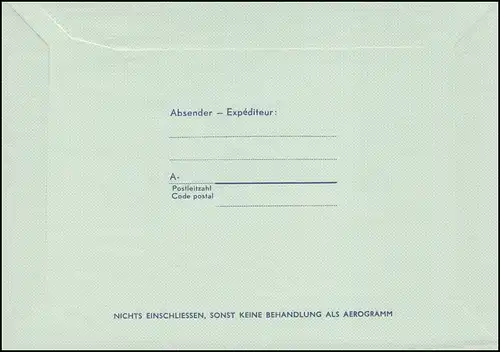 Autriche Aerogrammes LF 16 avec cachet de faveur 1010 WIENNE 31.12.1975