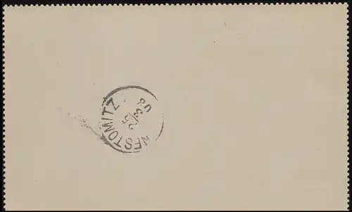 Österreich Kartenbrief K 45 LINZ 2 - 24.3.1908 nach NESTOMITZ 25.3.08