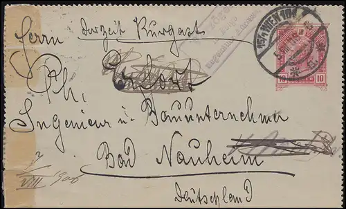 Österreich Kartenbrief K 42 WIEN 5.8.06  - Verzögert wegen ungenauer Adresse