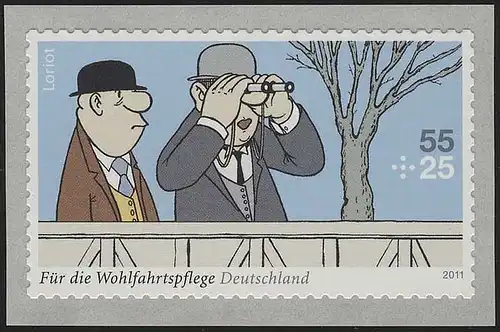 2843 Loriot Rennbahn aus Rolle, selbstklebend, Set zu 10 Briefmarken, **